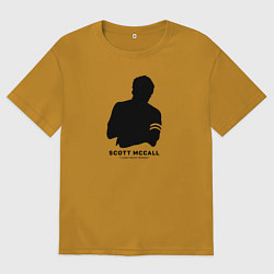 Футболка оверсайз мужская I look for my friends, цвет: горчичный