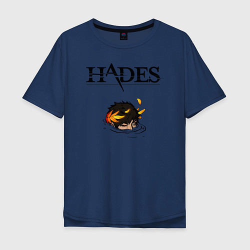 Мужская футболка оверсайз Hades / Тёмно-синий – фото 1