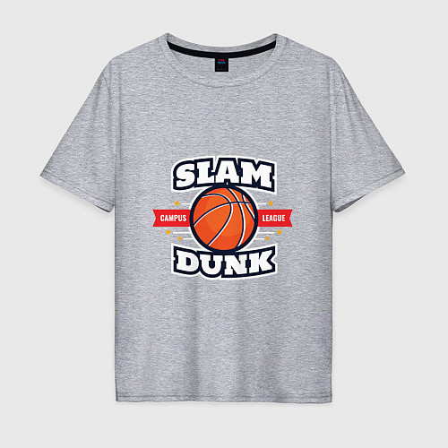 Мужская футболка оверсайз Slam Dunk / Меланж – фото 1