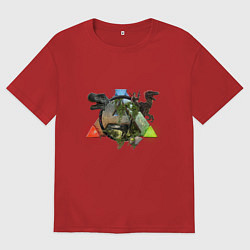 Футболка оверсайз мужская ARK Survive, цвет: красный