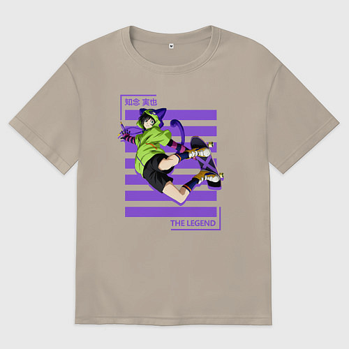 Мужская футболка оверсайз Скейт Бесконечность Мия Тинэн / Миндальный – фото 1