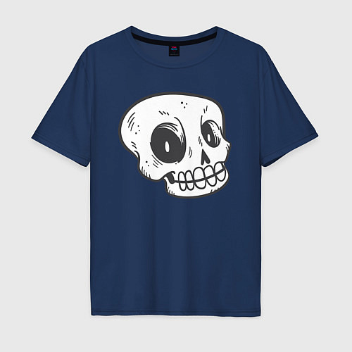 Мужская футболка оверсайз Задумчивый Аякс / Тёмно-синий – фото 1