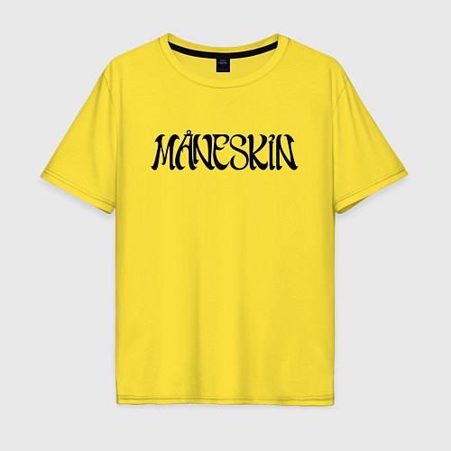 Мужская футболка оверсайз Maneskin / Желтый – фото 1