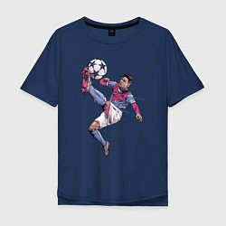 Футболка оверсайз мужская Messi Barcelona Argentina, цвет: тёмно-синий