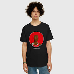 Футболка оверсайз мужская Retro Jordan, цвет: черный — фото 2