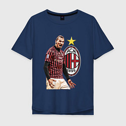 Футболка оверсайз мужская Zlatan Ibrahimovic Milan Italy, цвет: тёмно-синий