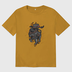 Мужская футболка оверсайз Бык