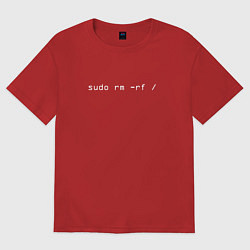 Футболка оверсайз мужская Sudo, цвет: красный