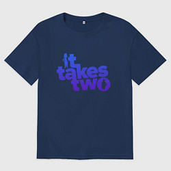 Футболка оверсайз мужская It Takes Two, цвет: тёмно-синий