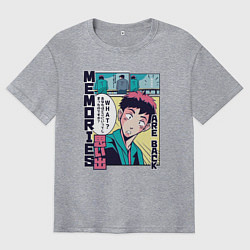 Футболка оверсайз мужская Vaporwave Anime Memories, цвет: меланж