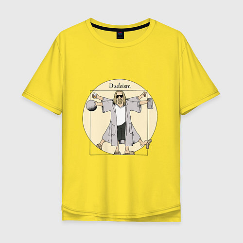 Мужская футболка оверсайз DUDEISM Большой Лебовский / Желтый – фото 1