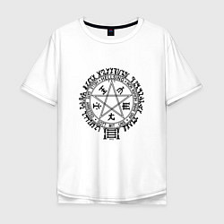 Мужская футболка оверсайз Hellsing Pentagram