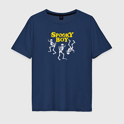 Футболка оверсайз мужская Spooky boy, цвет: тёмно-синий