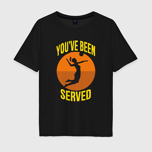 Мужская футболка оверсайз Been Served / Черный – фото 1