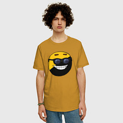 Футболка оверсайз мужская Анкап, цвет: горчичный — фото 2