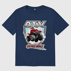 Футболка оверсайз мужская Квадроцикл, цвет: тёмно-синий
