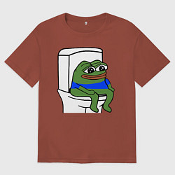 Мужская футболка оверсайз Лягушонок пепе