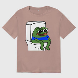 Мужская футболка оверсайз Лягушонок пепе