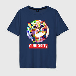 Футболка оверсайз мужская Curiosity, цвет: тёмно-синий