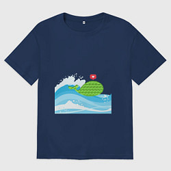 Футболка оверсайз мужская Simple Dimple Pop it, цвет: тёмно-синий