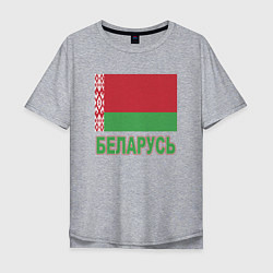 Футболка оверсайз мужская Беларусь, цвет: меланж