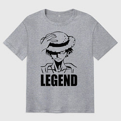 Мужская футболка оверсайз Луффи Легенда One Piece