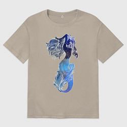 Мужская футболка оверсайз Русалка