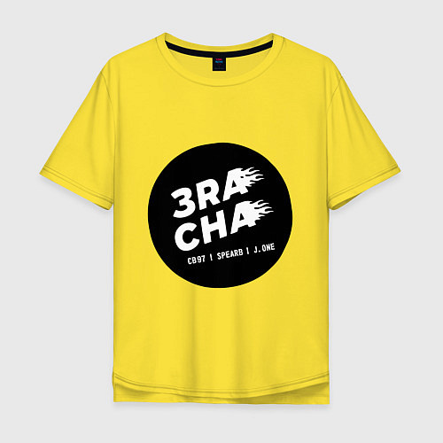 Мужская футболка оверсайз 3RACHA / Желтый – фото 1