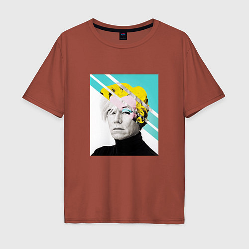 Мужская футболка оверсайз Энди Уорхол Andy Warhol / Кирпичный – фото 1