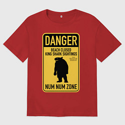 Футболка оверсайз мужская King Shark, цвет: красный