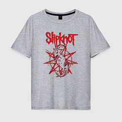 Футболка оверсайз мужская Slipknot Slip Goats Art, цвет: меланж