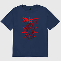 Футболка оверсайз мужская Slipknot Slip Goats Art, цвет: тёмно-синий