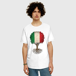 Футболка оверсайз мужская Italy Tree, цвет: белый — фото 2