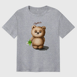 Мужская футболка оверсайз Медведь