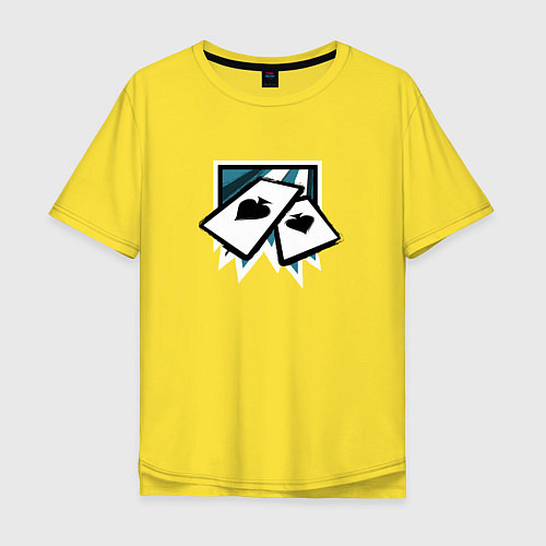 Мужская футболка оверсайз RAINBOW SIX SIEGE ACE / Желтый – фото 1