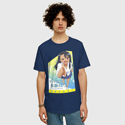 Футболка оверсайз мужская Nagoroto Senpai, цвет: тёмно-синий — фото 2