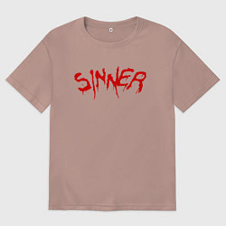 Футболка оверсайз мужская FAR CRY 5 SINNER ГРЕШНИК, цвет: пыльно-розовый