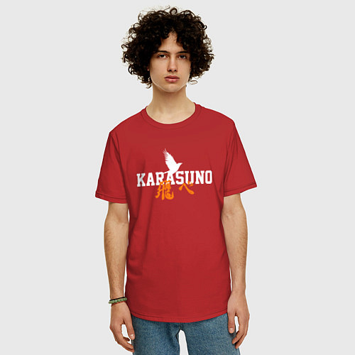 Мужская футболка оверсайз КАРАСУНО KARASUNO / Красный – фото 3