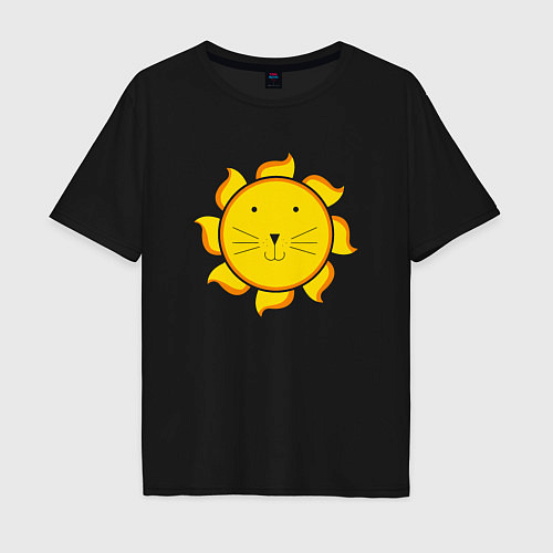Мужская футболка оверсайз Sunny Lion / Черный – фото 1