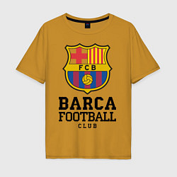 Футболка оверсайз мужская Barcelona Football Club, цвет: горчичный