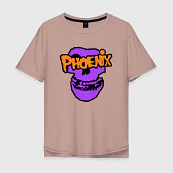 Футболка оверсайз мужская Phoenix Misfits, цвет: пыльно-розовый
