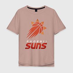 Футболка оверсайз мужская Suns Basketball, цвет: пыльно-розовый