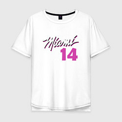Футболка оверсайз мужская Miami 14, цвет: белый