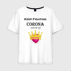 Мужская футболка оверсайз Fighting Corona