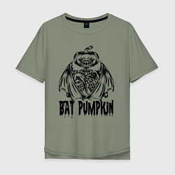 Футболка оверсайз мужская Bat pumpkin, цвет: авокадо