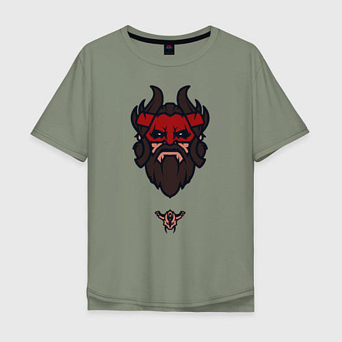 Мужская футболка оверсайз Beastmaster из Доты 2 Rexxar / Авокадо – фото 1