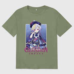 Футболка оверсайз мужская ЦИ ЦИ QI QI ГЕНШИН, цвет: авокадо