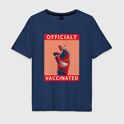 Мужская футболка оверсайз Официально вакцинирован