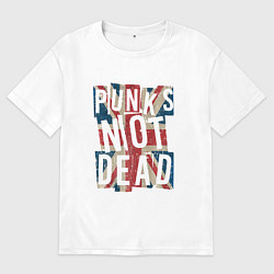 Мужская футболка оверсайз Punks not dead
