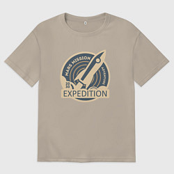 Мужская футболка оверсайз На Марс - 2030